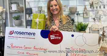 Barrowford gift shop owner thanked for donation to charity