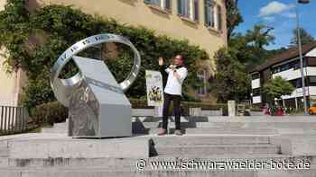 Auf dem Gerichtsplatz: Nagold hat jetzt eine   moderne Sonnenuhr