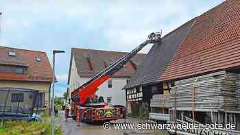 Unwetterbilanz  im Kreis Calw: Feuerwehrmann und   ein Kind   sind  verletzt