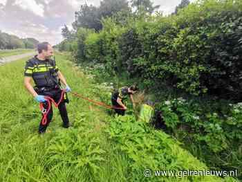Vrouw op scootmobiel belandt in de sloot