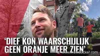 Jorgo's oranjeshirt gestolen van standbeeld Kwakersplein