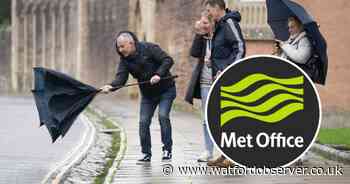 Met Office yellow weather warning for rain in Watford