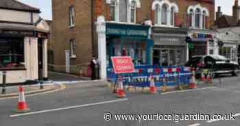 Wades Lane Teddington: Crime scene in place