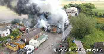 Fire at industrial site in Patrington as witness describes blaze as 'intense'