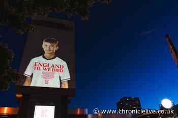 Mural of Newcastle football fan who died aged 14 projected in Berlin ahead of England Euro 2024 final