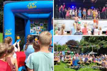 Jan Pladijs en Jeuk liveband laten kinderen zingen en dansen in Gemeentepark