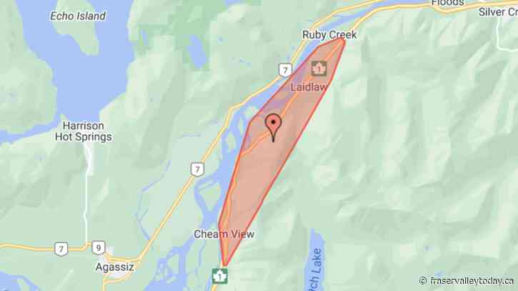 Power outage possibly connected to 1-hectare fire northeast of Chilliwack