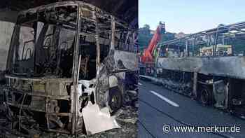 Feuer-Drama auf wichtiger Italien-Route: Reisebus brennt in Tunnel Richtung Toskana