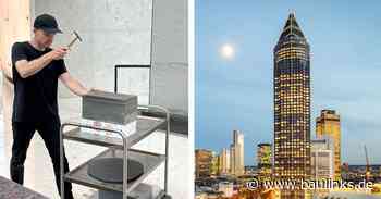 Symbolische Grundsteinlegung am Messeturm in Frankfurt am Main