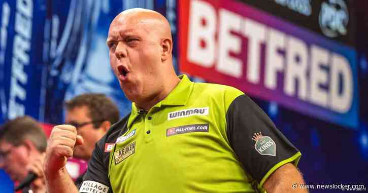 Ouderwets gretige Michael van Gerwen klopt Luke Littler op World Matchplay: ‘Dat ik kan darten weet iedereen’
