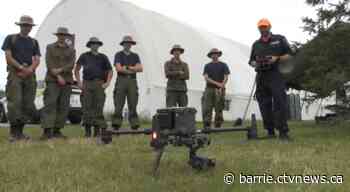 Police partner with Borden on drone training exercise