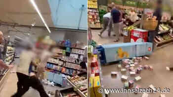 „Hurensohn“, „Missgeburt“: Randale-Trio zerlegt Supermarkt bei wüster Schlägerei