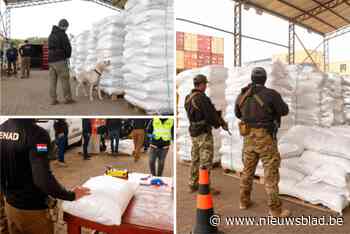 Vier ton cocaïne op weg naar Antwerpen onderschept in Paraguay