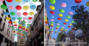 Umbrella display to be installed in Queens Road, Watford