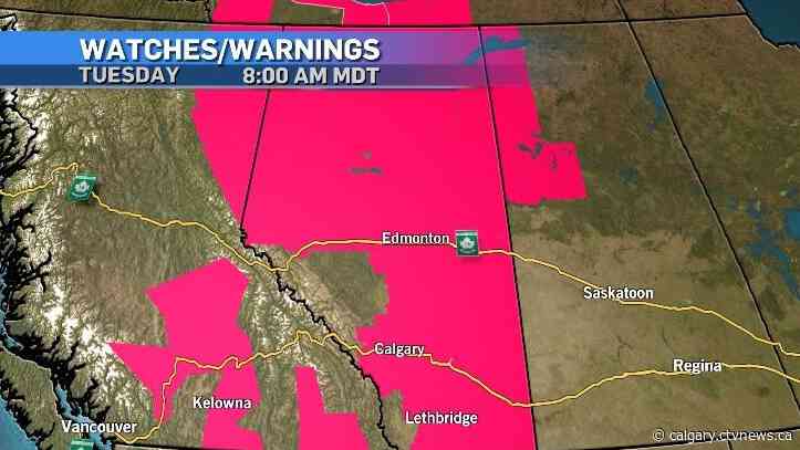 Prolonged heat event begins, daytime highs between 28 C to 36 C for at least a week