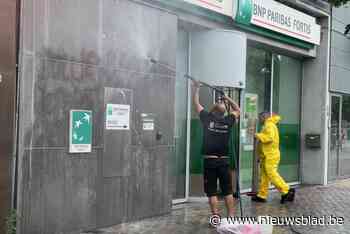 Nachtelijk schilderwerk rond oorlog in Gaza is verwijderd