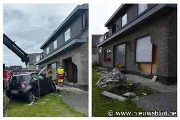 Huisgevel moet gestut na zwaar ongeval met personenwagen