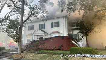 Video: Calif. firefighters narrowly avoid explosion, roof collapse at house fire