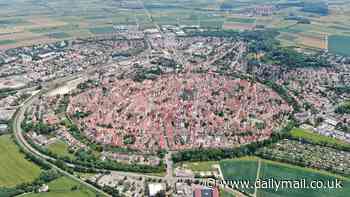 Pictured: The incredible German town that sits in an asteroid crater and is smothered in 72,000 tonnes of DIAMONDS