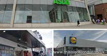 Asda, Lidl and M&S Romford supermarkets - how many staffed checkouts?