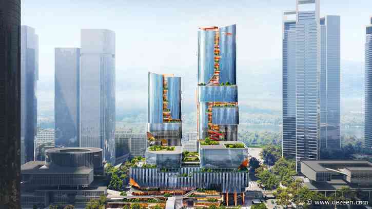 Ole Scheeren reveals plans for Shenzhen skyscrapers with "waterfall" facades