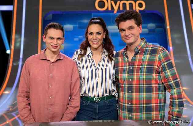 Komiker gegen den "Quizduell-Olymp": Fabian Köster und Lutz van der Horst bei Esther Sedlaczek, "Quizduell-Olymp" am Freitag, 19. Juli, 18:50 Uhr im Ersten