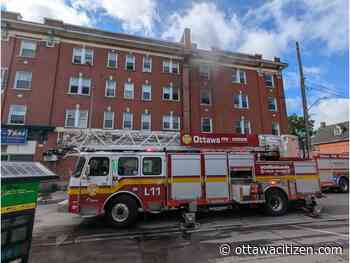 Apartment building fire snarls Centretown morning traffic