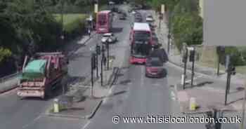 Stadium Road Woolwich crash live: Man rushed to hospital
