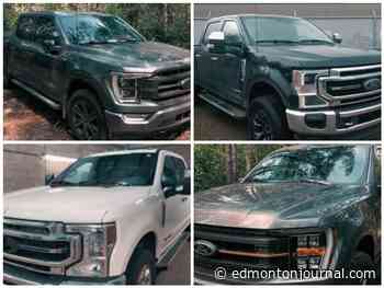 Man wanted for murder among six charged in Alberta auto theft ring