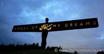 Why was the Angel of the North lit up last night? Music icon 'takes over' statue as crowds gather