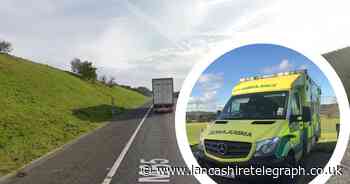 Blackburn: Man taken to hospital after crash on M65