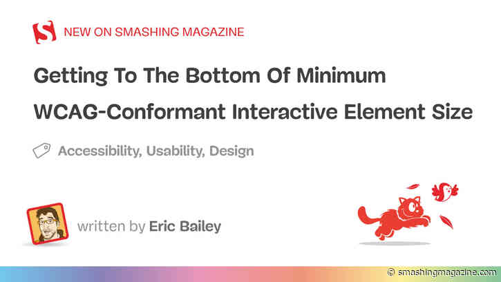 Getting To The Bottom Of Minimum WCAG-Conformant Interactive Element Size