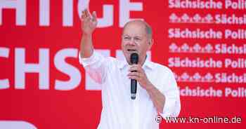 SPD startet Sachsen-Wahlkampf:  Kanzler Scholz unbeirrt trotz Pfeifkonzerts