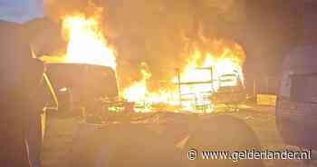 Meerdere caravans in brand op camping Zwarte Cross