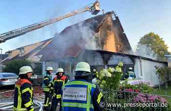 FW-OG: Garagenbrand breitet sich auf Wohnhaus aus