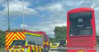 M1 crash, Brent Cross: Police arrest driver after chase