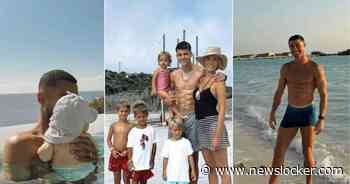 Voetballers op vakantie | Cody Gakpo zwemt met zoontje Samuël, Cristiano Ronaldo aan de Rode Zee