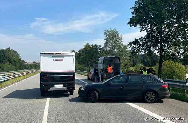 POL-CUX: Gefahrenstelle durch "gestürztes" Pferd im Anhänger auf der BAB27 (Lichtbild in der Anlage)