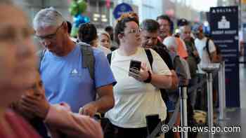 Delta says cancellations continue as it tries to restore operations after tech outage