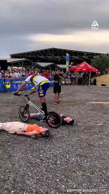 Thrilling and heart-pounding bike stunts in action!