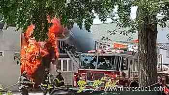 Video captures tense moment during NYC house fire bailout