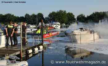 Großeinsatz in der Marina Mehlbergen