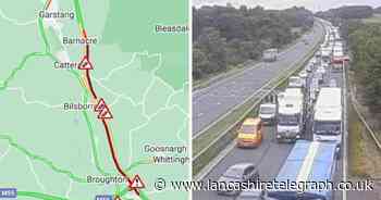 Crash on M6 at Preston causes severe delays on southbound carriageway