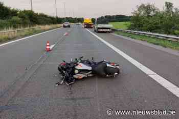 Motard gewond na botsing tegen bestelwagen op E313