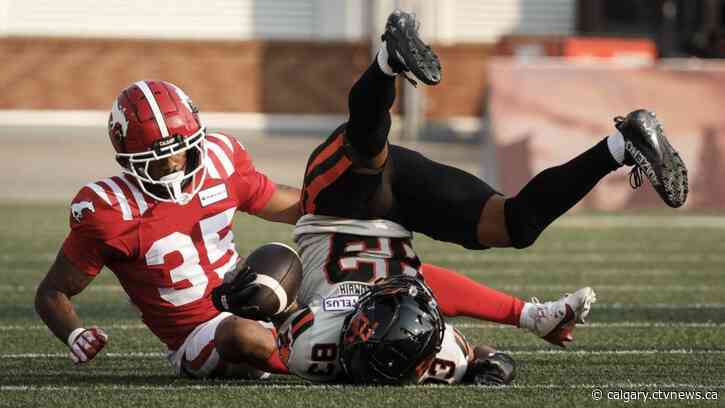 Maier throws for three touchdowns, leads Stampeders to 25-24 win over Lions