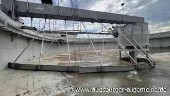 Das neue Nachklärbecken in der Kläranlage Hirblingen fertiggestellt