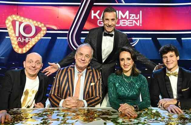 Rateshow "Kaum zu glauben!" hat 10-jähriges Jubiläum - XXL-Ausgabe und Dokumentation mit Kai Pflaume