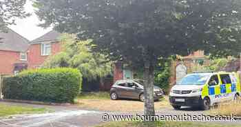 Police cordon in Mandale Road in Bournemouth