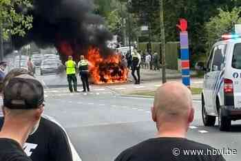 BMW brandt volledig uit in Zutendaal, bestuurder ongedeerd