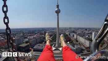Watch: Berliners soar over the city on Europe’s highest swing